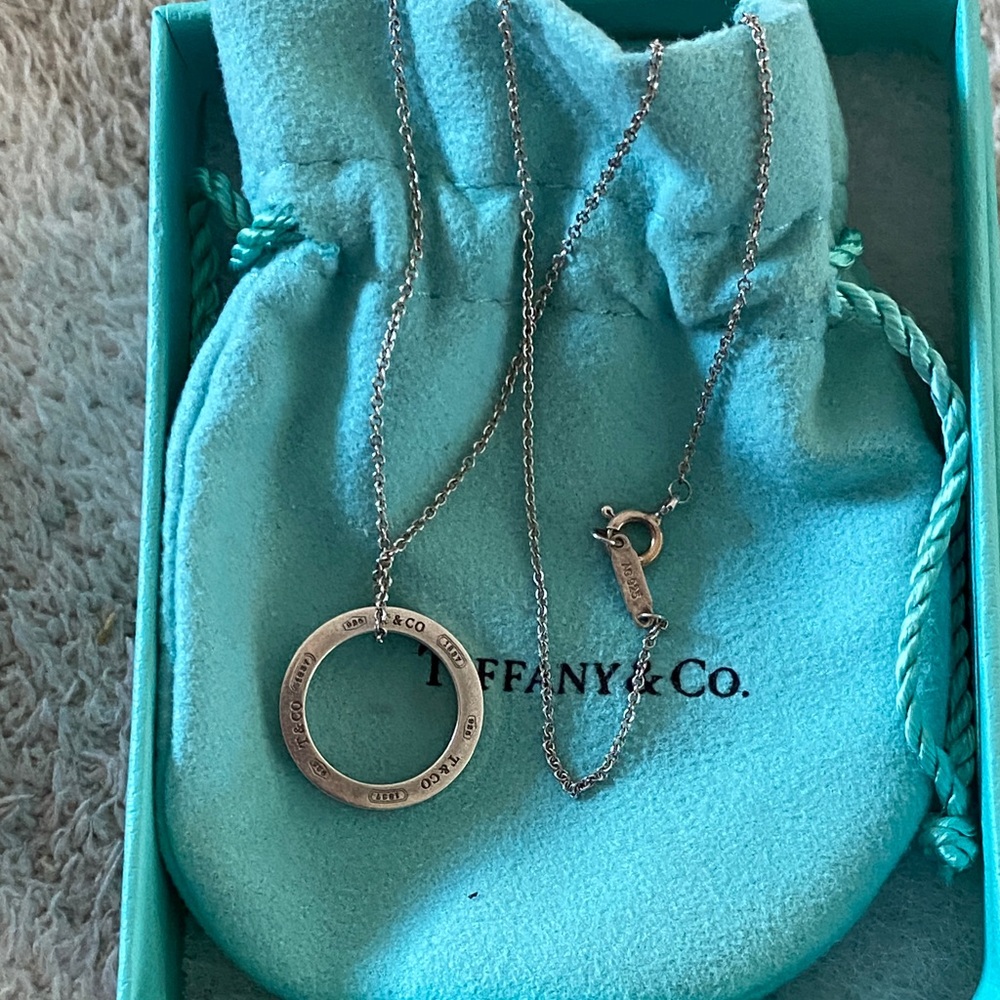 Tiffany & Co. Silver Circle Pendant Necklace